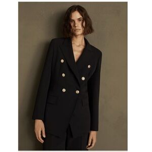 NEW Marella Rotolo Double Breasted Blazer in Black, Size 12